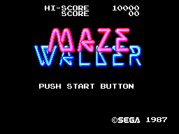 Maze Walker title screen for Sega Mark III